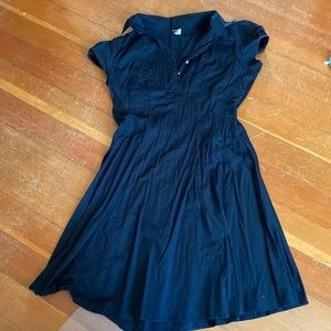 Flared black retro dress